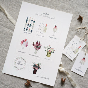 Gift Tags (8 pieces) | Birthday (Download/Printable)