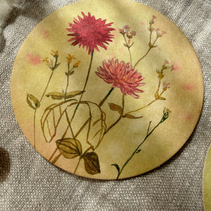 Untersetzer · Wildblumen | Dahlie | Grün