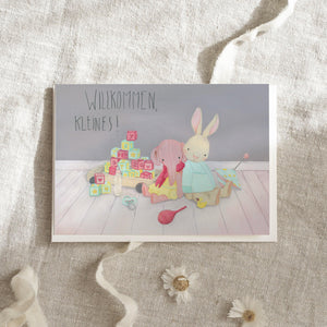 Grußkarte · Willkommen Kleines