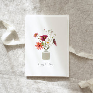Grußkarte · Dahlia bouquet | Happy Birthday