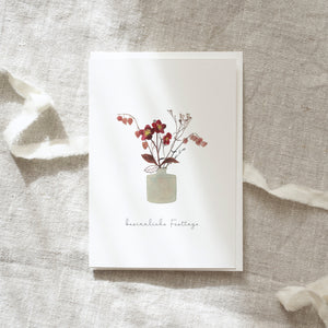 Grußkarte · Besinnliche Festtage | Weihnachtsbouquet