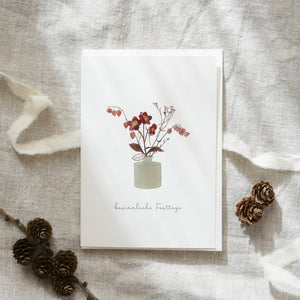 Grußkarte · Besinnliche Festtage | Weihnachtsbouquet