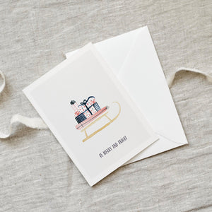 Grußkarte · Be merry and bright