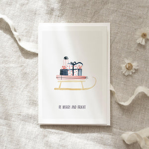 Grußkarte · Be merry and bright