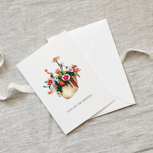 Greeting Card Flower Basket