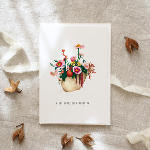 Greeting Card Flower Basket