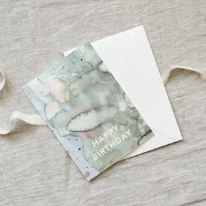 Greeting card · Happy Birthday | water clouds