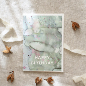 Greeting card · Happy Birthday | water clouds