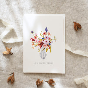 Grußkarte · Flowers | Wonderful Birthday