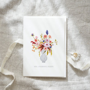 Grußkarte · Flowers | Wonderful Birthday