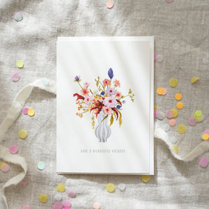 Grußkarte · Flowers | Wonderful Birthday