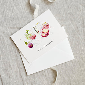 Grußkarte · Cocktails · Let's celebrate