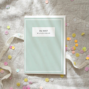 Grußkarte · Du bist wunderbar
