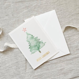 Grußkarte · Pink Star (Goldfoil)