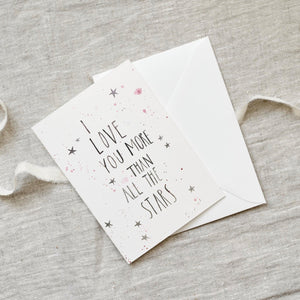 Greeting card I love you more
