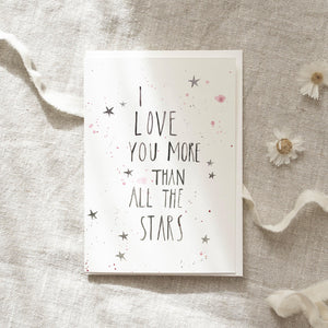 Greeting card I love you more