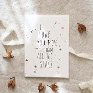 Greeting card I love you more