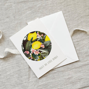 Grußkarte · Enjoy the little things