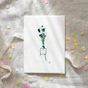 Greeting Card Flacon Vase