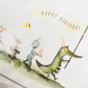Grußkarte · Geburtstagskarawane