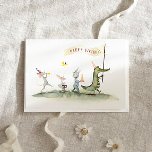 Grußkarte · Geburtstagskarawane