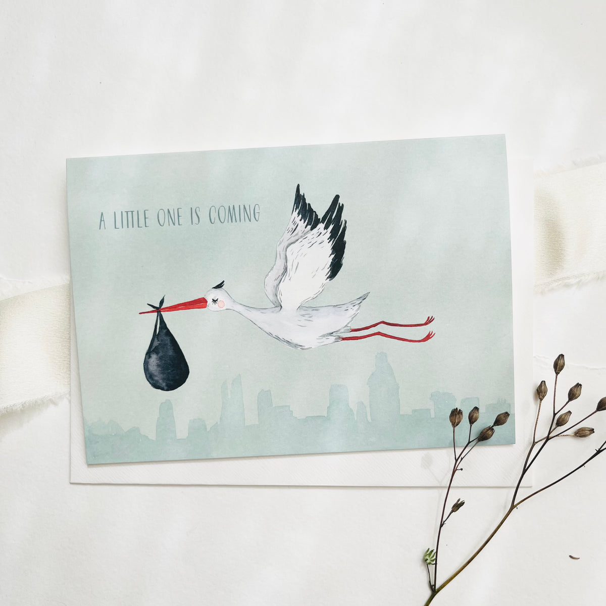 Greeting card · A little one is coming