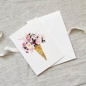 Greeting Card Flower Cone