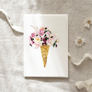 Greeting Card Flower Cone
