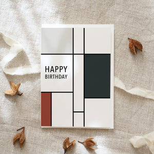 Greeting Card Happy Birthday (Grey Square)