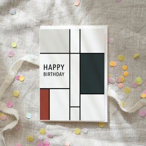 Greeting Card Happy Birthday (Grey Square)