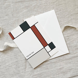 Greeting card Thank you (grey square)