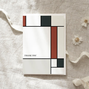 Greeting card Thank you (grey square)