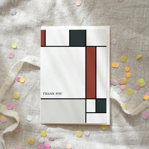 Greeting card Thank you (grey square)