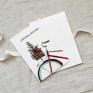 Greeting Card Christmas Bicycle