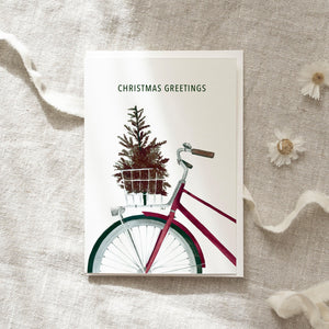 Greeting Card Christmas Bicycle