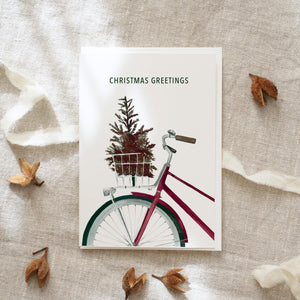 Greeting Card Christmas Bicycle