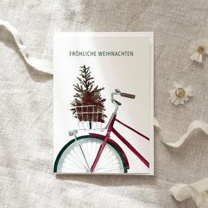 Greeting Card Christmas Bike