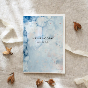 Greeting card · Happy Birthday | Blue powder