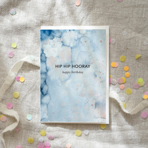Greeting card · Happy Birthday | Blue powder