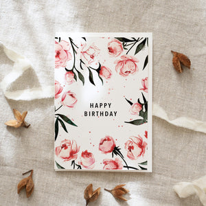 Greeting card · Happy Birthday | roses