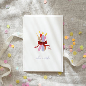 Grußkarte · Colorful wish | Candles