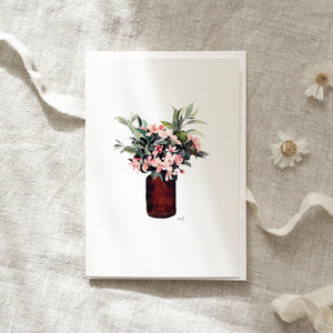 Greeting Card Hydrangea Vase