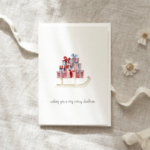 Grußkarte · Christmas Sledge