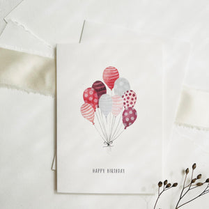 Greeting Card Red Balloons