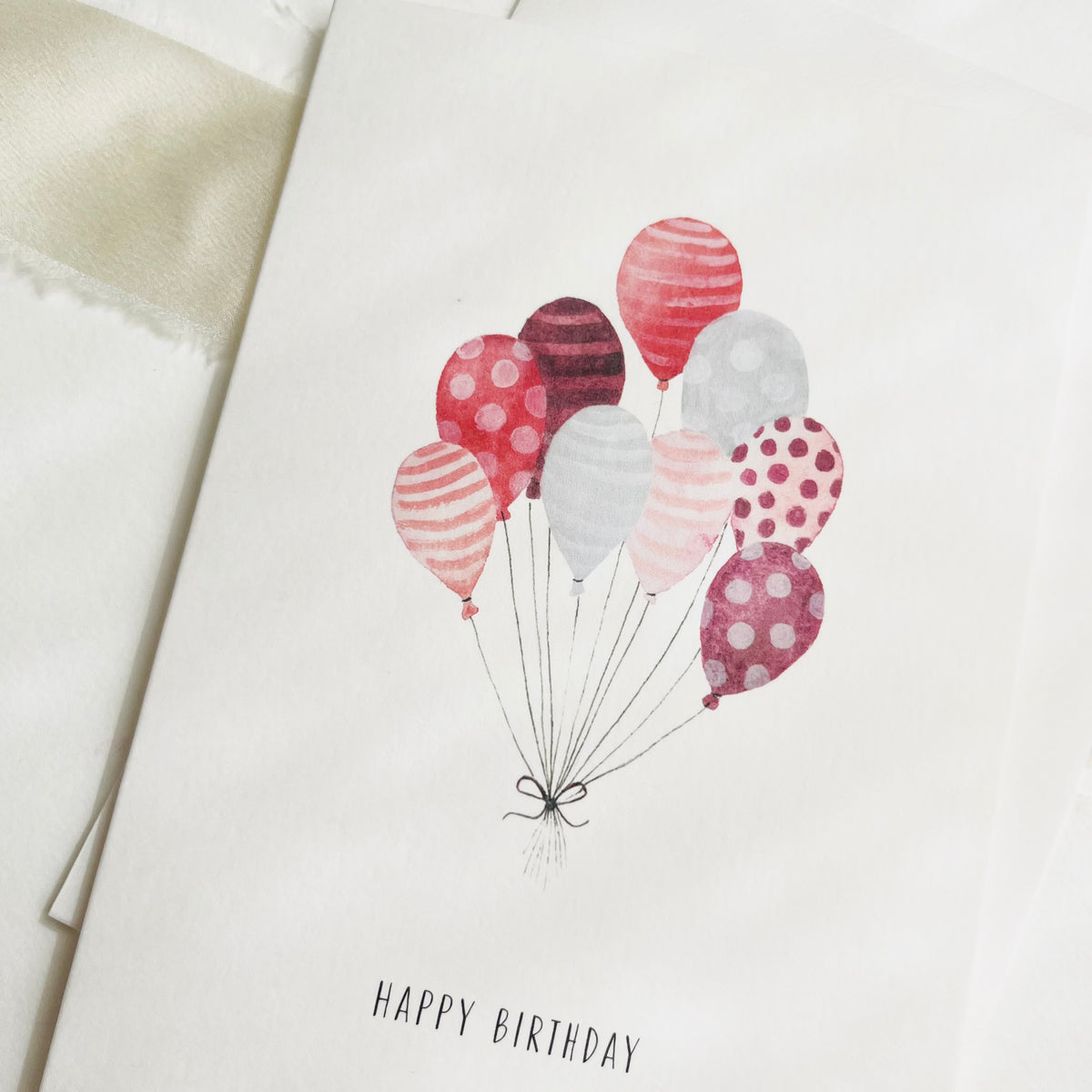 Greeting Card Red Balloons
