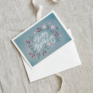 Greeting card · Happy Birthday | Blue Blossoms