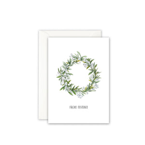 Greeting card · Christmas wreath