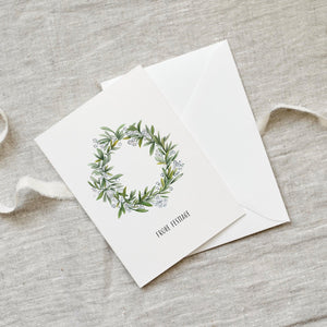 Greeting card · Christmas wreath