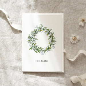 Greeting card · Christmas wreath