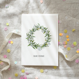 Greeting card · Christmas wreath